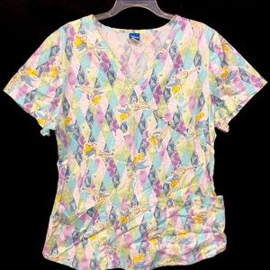 Disney Tinkerbell Sweet Tink Scrub Shirt Womens XL